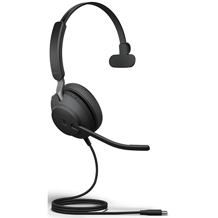 Jabra Evolve2 40 SE Monaural Wired Headset, USB-C, MS Teams Certified Jabra Evolve2 40 SE Monaural Wired Headset, USB-C, MS Teams Certified