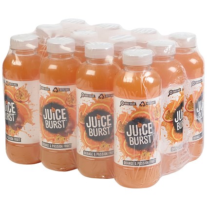 Juice Burst Orange and Passion Fruit Juice, 500ml, Pack of 12