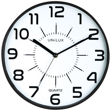Unilux Pop Battery Clock Black