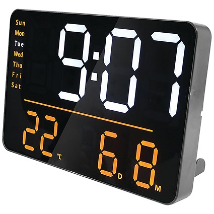 Unilux Numi Digital Wall Clock Black