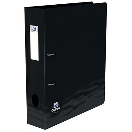 Oxford Oceanis A4 Lever Arch File, 70mm Spine, Plastic, Black Oxford Oceanis A4 Lever Arch File, 70mm Spine, Plastic, Black
