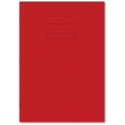 Hamelin Exercise Book 8mm Lined 80 Page A4 Red (Pack of 50)
