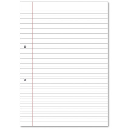 Hamelin Loose Leaf Paper 6mm Lined 1000 Page Punched 2 Hole A4 (Pack of 5)