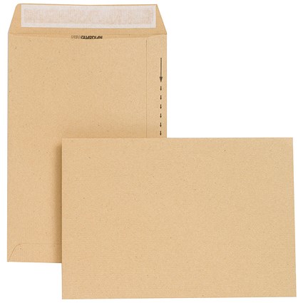 New Guardian Heavyweight Pocket Envelopes, 254x178mm, Manilla, Peel and Seal, 130gsm, Pack of 250