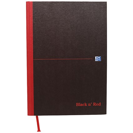 Black n' Red Casebound Notebook, A4, Ruled, 384 Pages