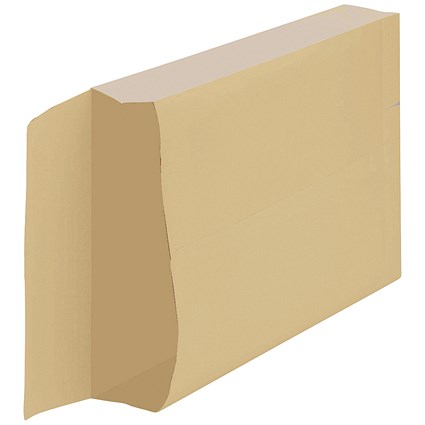 New Guardian Armour Gusset Envelopes, 330x260mm, 50mm Gusset, Peel & Seal, Manilla, Pack of 100