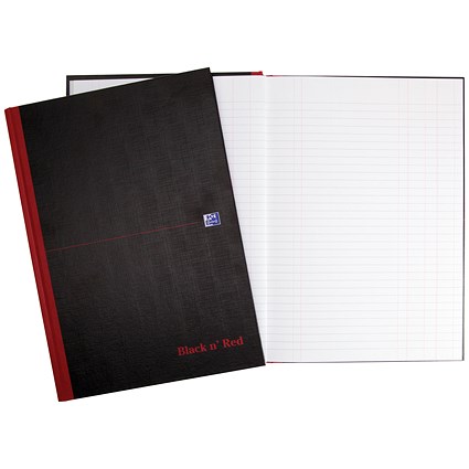 Black n' Red Double Cash Account Book, 192 Pages, A4, Pack of 5