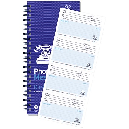 Challenge Wirebound Telephone Message Book, 320 Messages,