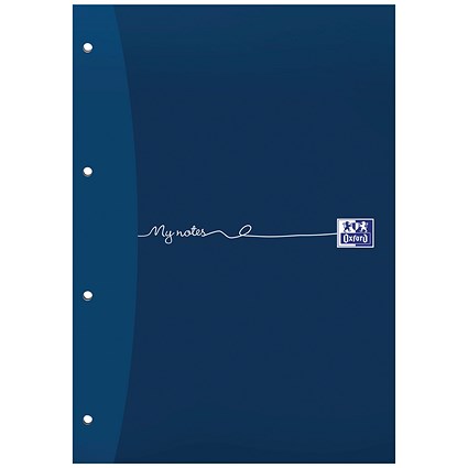 Oxford My Notes Headbound Refill Pad, A4, Ruled with Margin, 160 Pages, Blue, Pack of 5