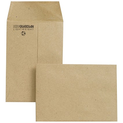 New Guardian 98x67mm Pocket Envelope, Manilla, Gummed, Pack of 2000