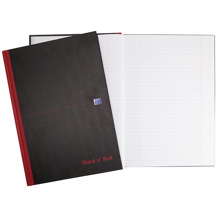 Black n' Red Single Cash Account Book, 192 Pages, A4, Pack of 5