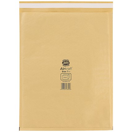 Jiffy AirKraft Postal Bag, Size 7 340x445mm, Gold, Pack of 10