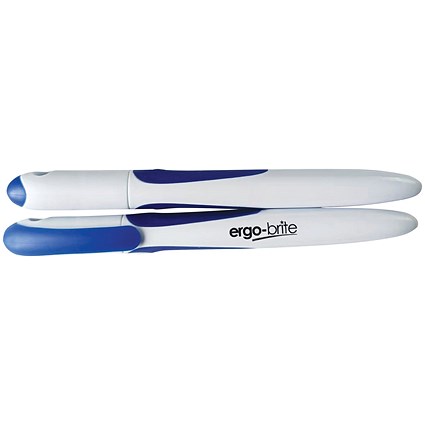 Ergo-Brite Rubber Grip Drywipe Marker, Blue, Pack of 48