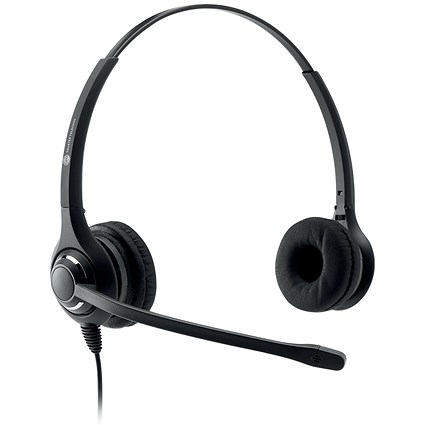 JPL 611PB Professional Binaural Adjustable Headset With PLX Quick Disconnect (QD) Black JPL-611-PB