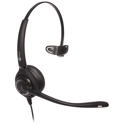 JPL 501S Professional Monaural Adjustable Headset With PLX Quick Disconnect (QD) Black JPL-501S
