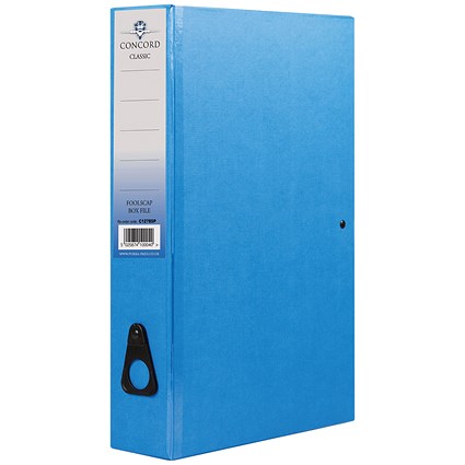 Concord Box File Foolscap Blue (Pack of 5)