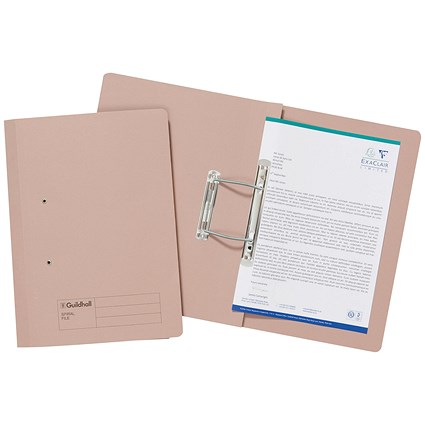 Guildhall Transfer Files, 285gsm, Foolscap, Buff, Pack of 25