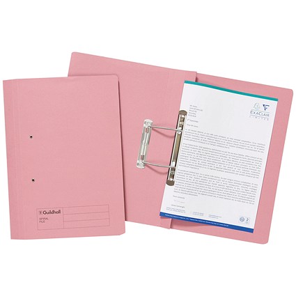 Guildhall Transfer Files, 285gsm, Foolscap, Pink, Pack of 25 Guildhall Transfer Files, 285gsm, Foolscap, Pink, Pack of 25