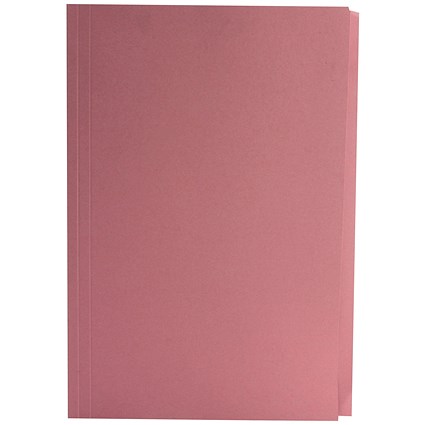 Guildhall Square Cut Folders, 250gsm, Foolscap, Pink, Pack of 100