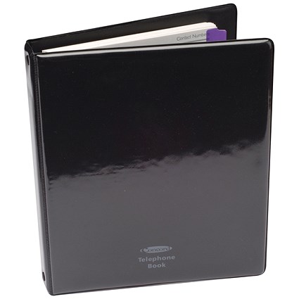 Concord Telephone Address Binder A5 Black
