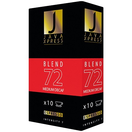 Java Xpress Blend 72 Decaf Coffee Pods (Pack of 100)