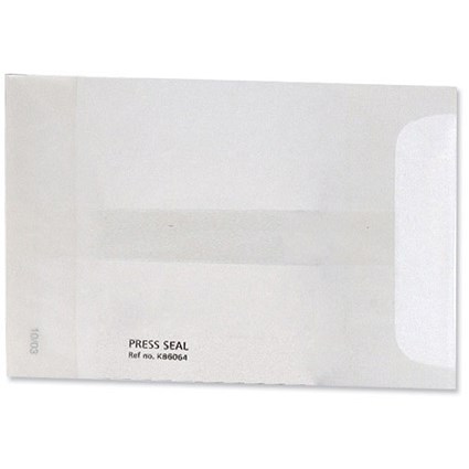 New Guardian Kristal Glassine Bags for Delicate Items and Negatives Press Seal 117x89mm [Pack 1000]