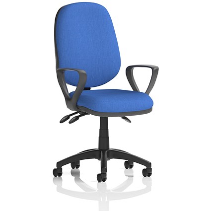 Eclipse Plus III Operator Chair, Fixed Height Arms, Blue