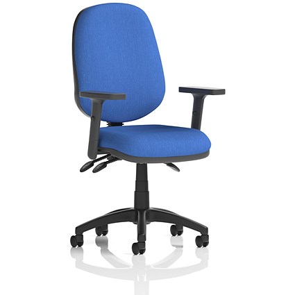 Eclipse Plus III Operator Chair, Blue, With Height Adjustable Arms