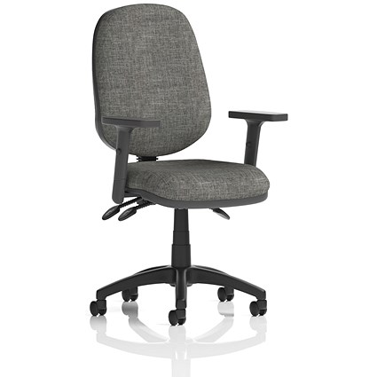Eclipse Plus III Operator Chair, Height Adjustable Arms, Charcoal