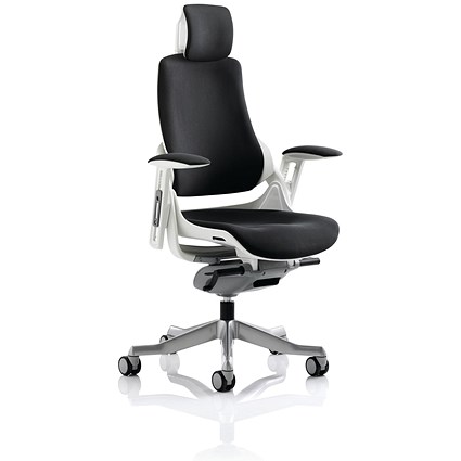 Zure Executive Chair, Headrest, Height Adjustable Arms, Black