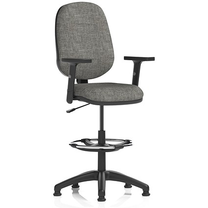 Eclipse Plus I High Rise Operator Chair, Height Adjustable Arms, Charcoal