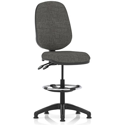 Eclipse Plus II High Rise Operator Chair, Charcoal | Paperstone