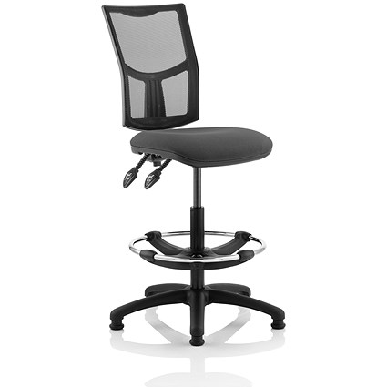 Eclipse Plus II High Rise Mesh Back Operator Chair, Charcoal | Paperstone