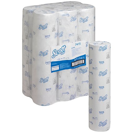 Scott L20 2-Ply Wiper Couch Roll, 53m, White, Pack of 6