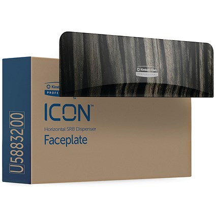 Kimberly Clark Icon Faceplate, Ebony Woodgrain