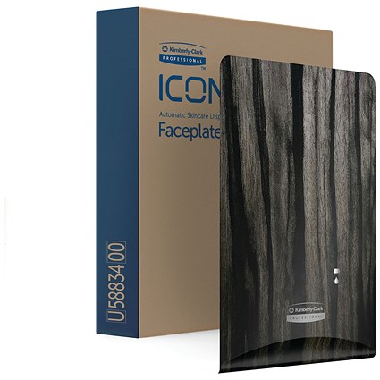 Kimberly Clark Icon Faceplate for Automatic Soap/Sanitiser Dispenser, Ebony Woodgrain