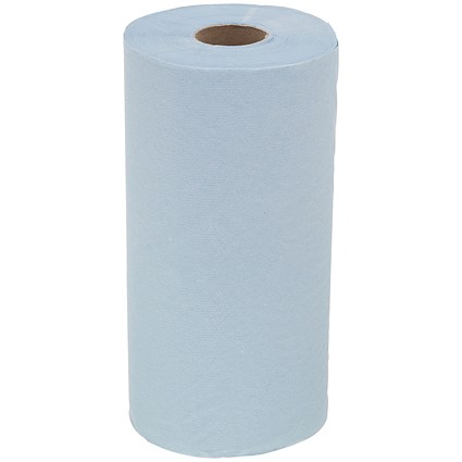 Wypall L10 1-Ply Food and Hygiene Compact Roll, 76m, Blue, Pack of 24