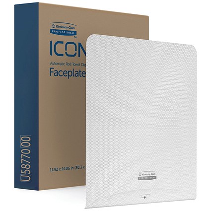 Kimberly Clark Icon Faceplate For Automatic Rolled Hand Towel Dispenser White Mosaic 58770