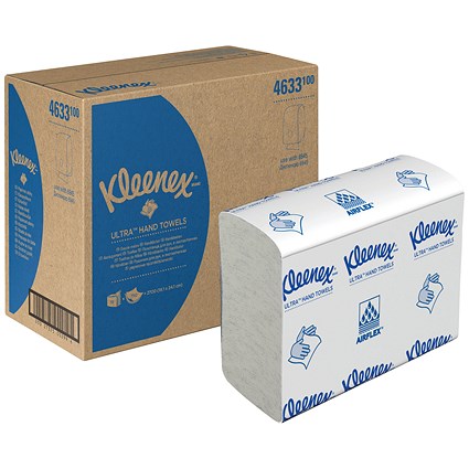 Kleenex 2-Ply Ultra Multifold Hand Towels, White, Pack of 2700