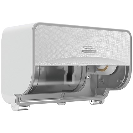 Kimberly Clark Icon Standard 2 Roll Toilet Paper Dispenser, White Mosaic