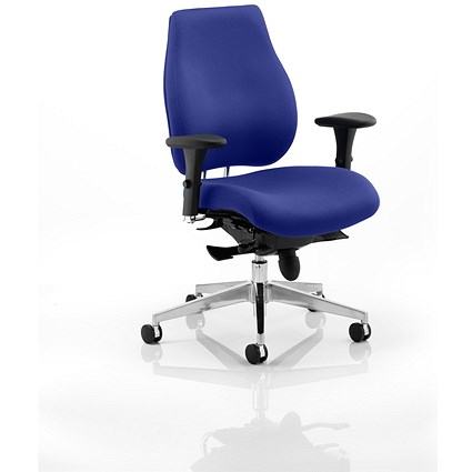Chiro Plus Ergo Posture Chair, Height Adjustable Arms, Stevia Blue