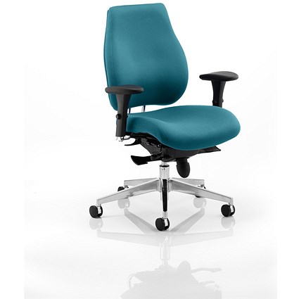 Chiro Plus Ergo Posture Chair, Height Adjustable Arms, Maringa Teal
