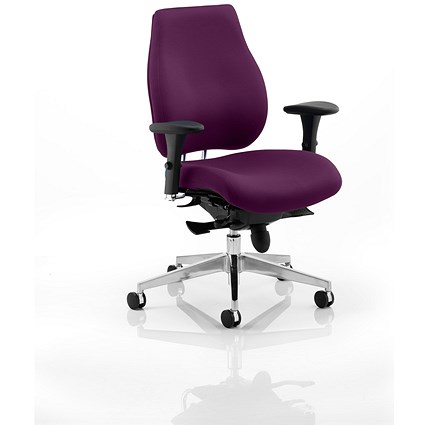 Chiro Plus Ergo Posture Chair, Height Adjustable Arms, Tansy Purple