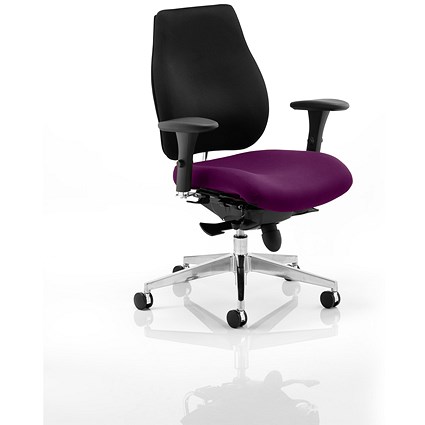 Chiro Plus Ergo Posture Chair, Black Back, Tansy Purple