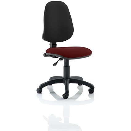 Eclipse 1 Lever Task Operator Chair, Black Back, Ginseng Chilli