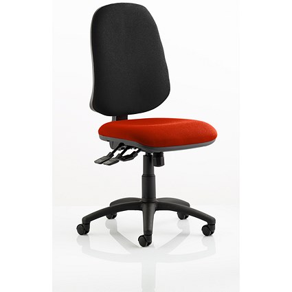 Eclipse XL 3 Lever Task Operator Chair, Black Back, Tabasco Red