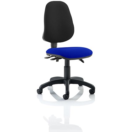 Eclipse 3 Lever Task Operator Chair, Black Back, Stevia Blue