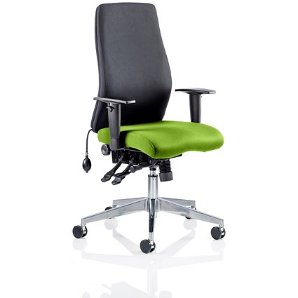 Onyx Posture Chair, Black Back, Myrrh Green