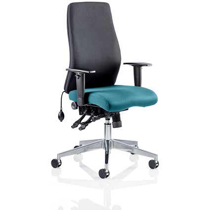 Onyx Posture Chair, Black Back, Maringa Teal