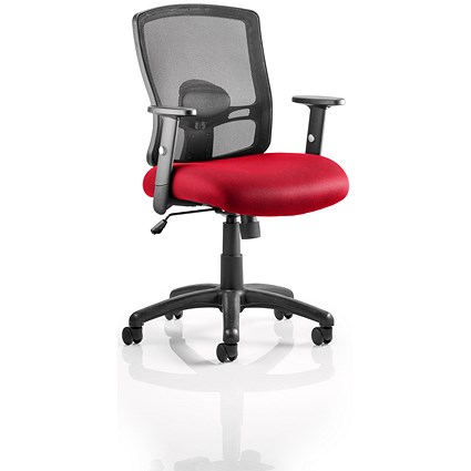 Portland Task Operator Mesh Back Chair, Height Adjustable Arms, Bergamot Cherry
